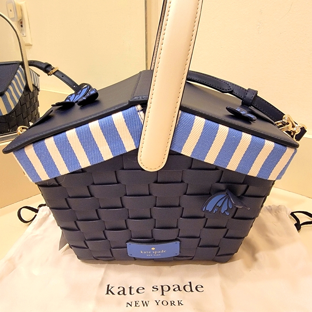 Kate Spade Flutter Fly Picnic Basket 3D Crossbody Bag